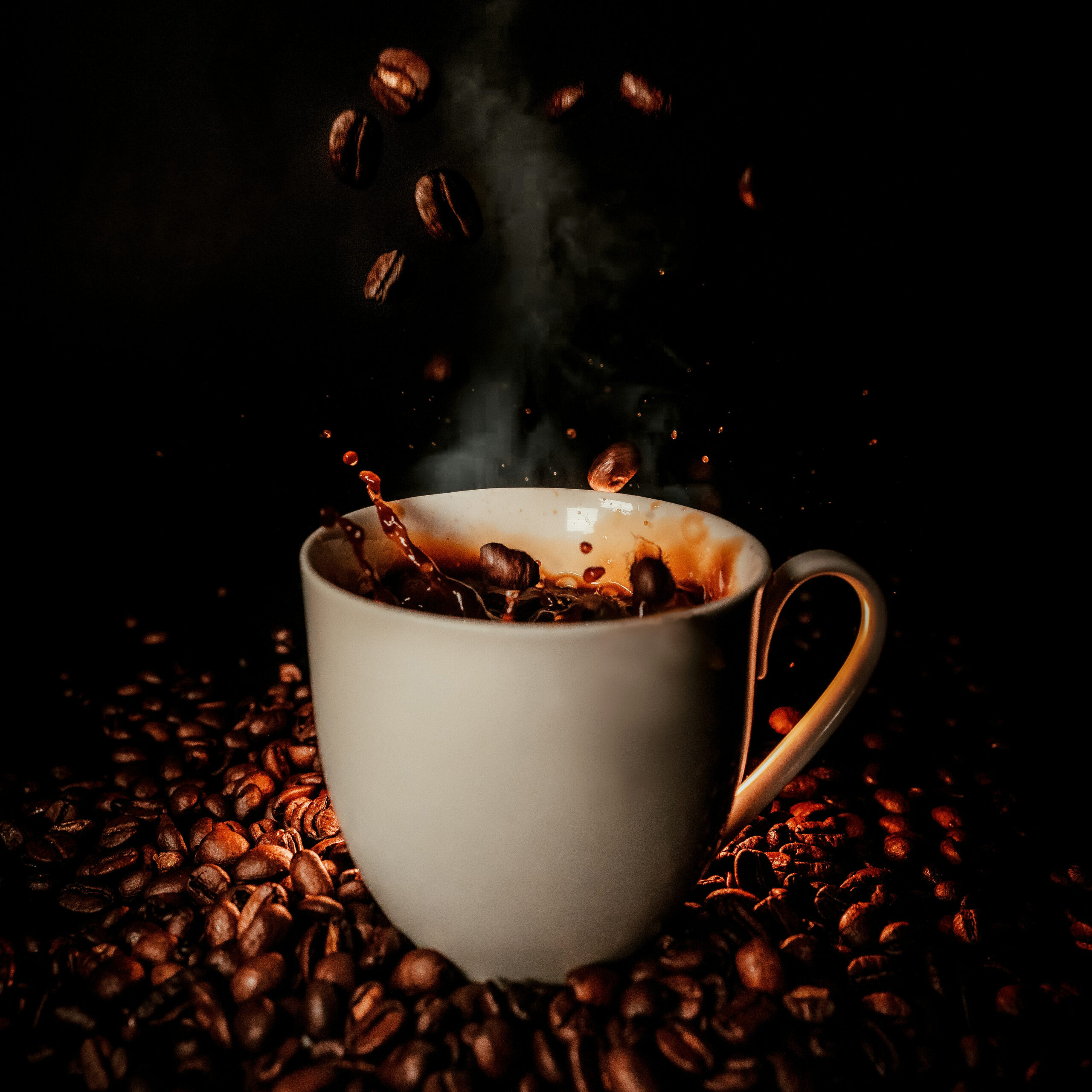 Barista pouring coffee