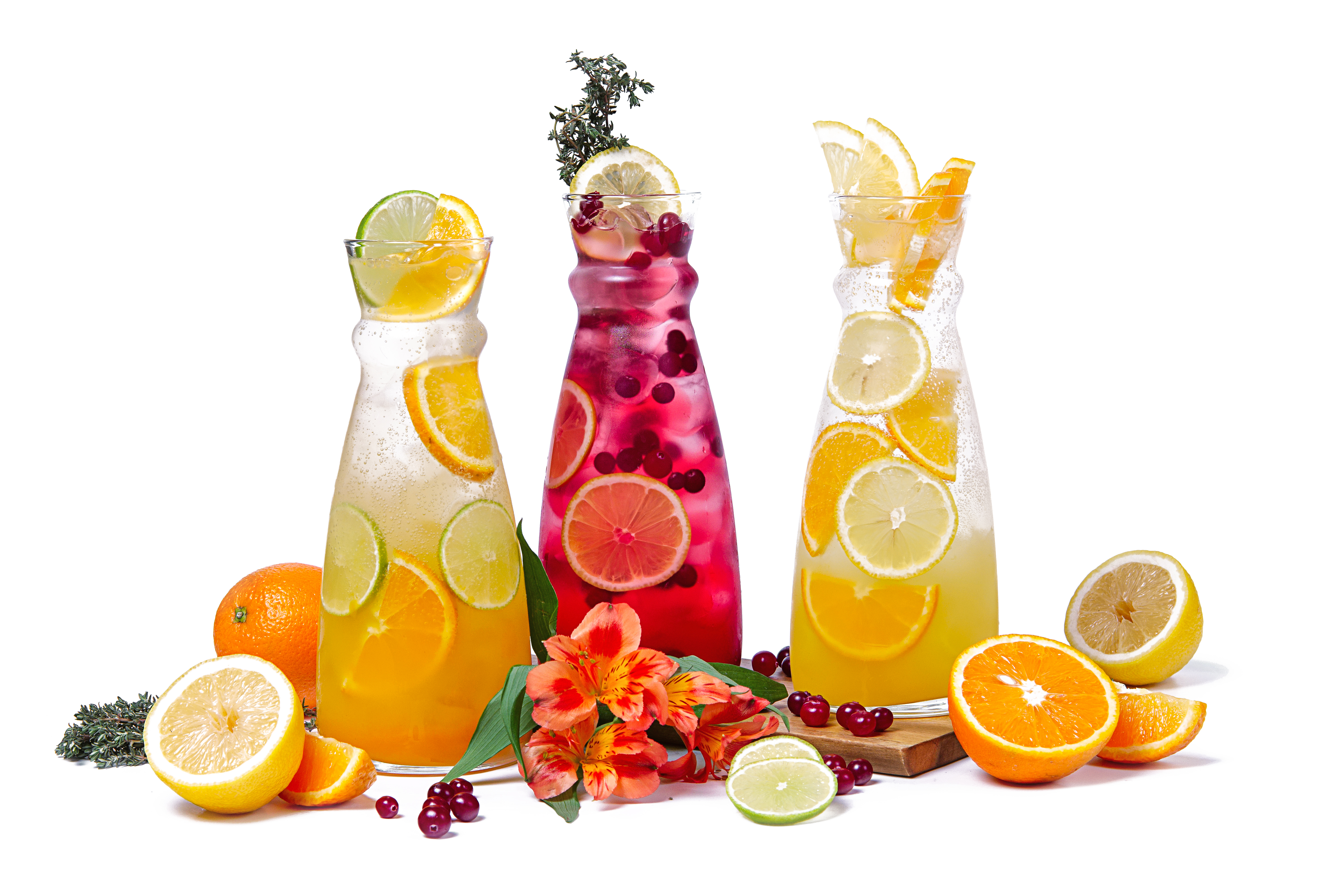 Fresh fruit cocktails